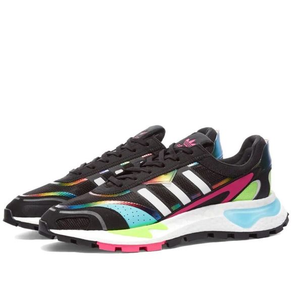 MEN\'S adidas Retropy P9 Black Aero Green/Aluminum/Gum Q47100 main image 9